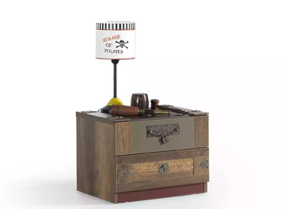 Nachtkonsole Kinderzimmer Nachttisch Holz Braun Kindernachttisch Luxus